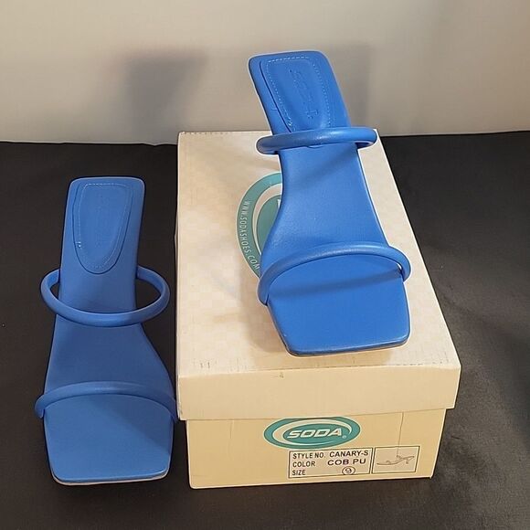 BRAND NEW SODA TWO-STRAP HEELED WOMEN"S SANDALS - Picture 15 of 16